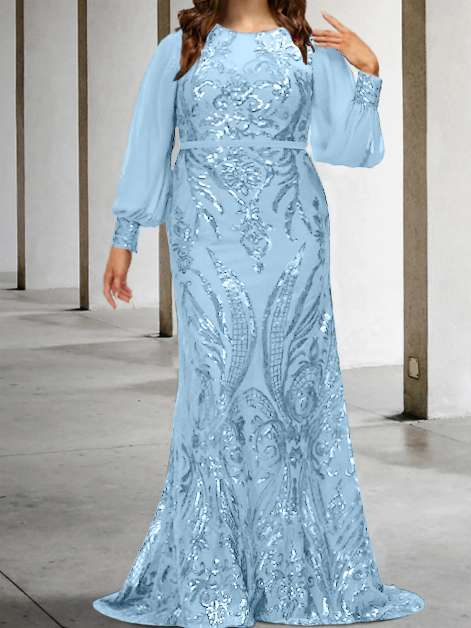 Sheath/Column Mother of the Bride Dresses with Sequins - Image 64