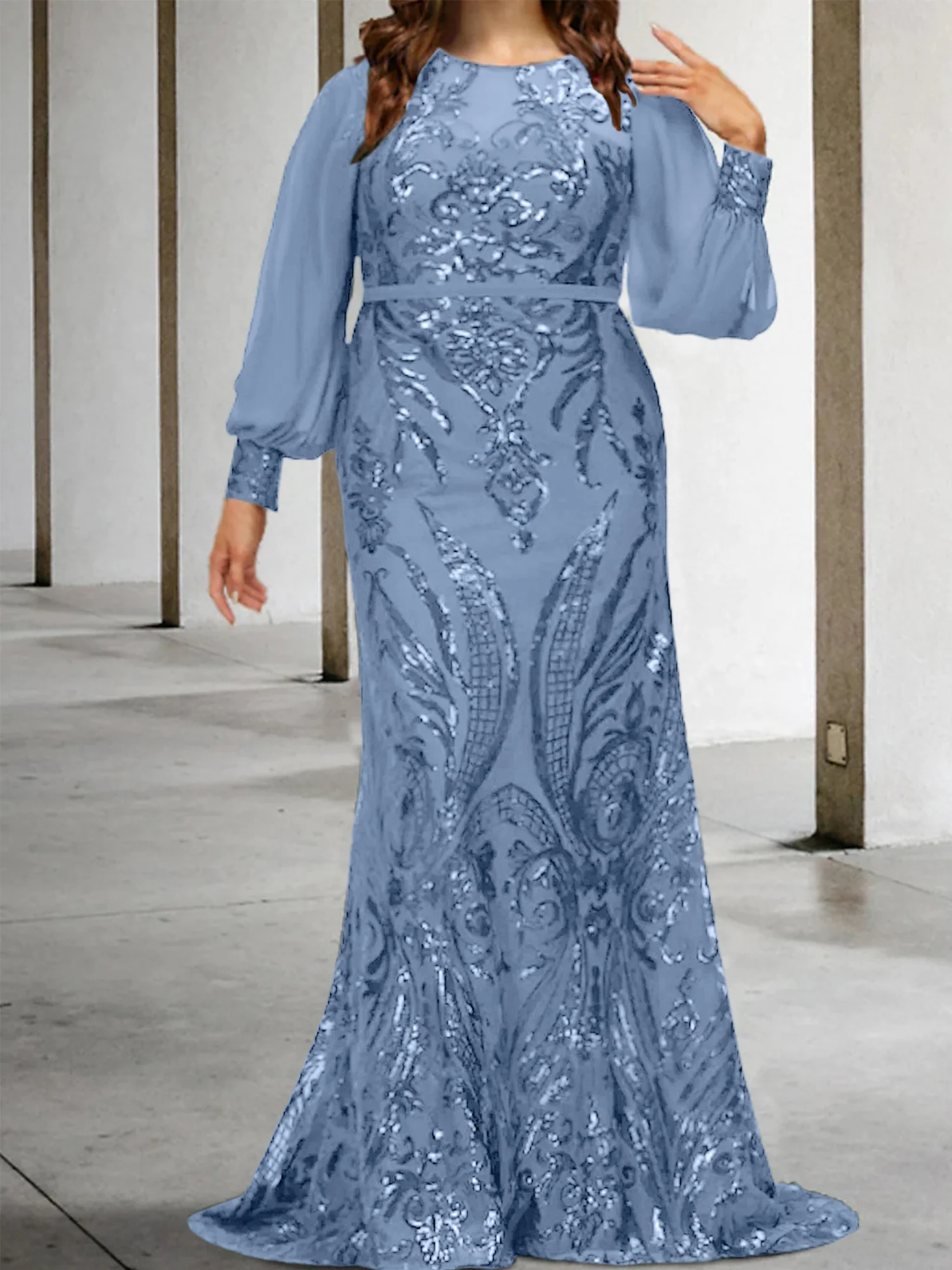 Sheath/Column Mother of the Bride Dresses with Sequins - Image 66