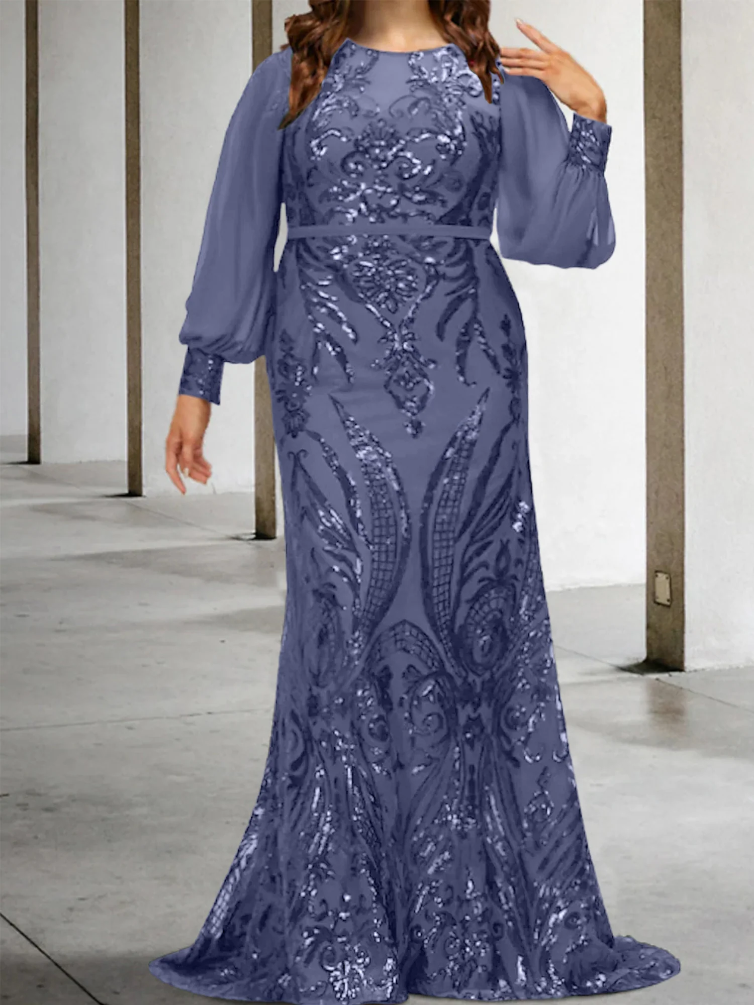 Sheath/Column Mother of the Bride Dresses with Sequins - Image 67