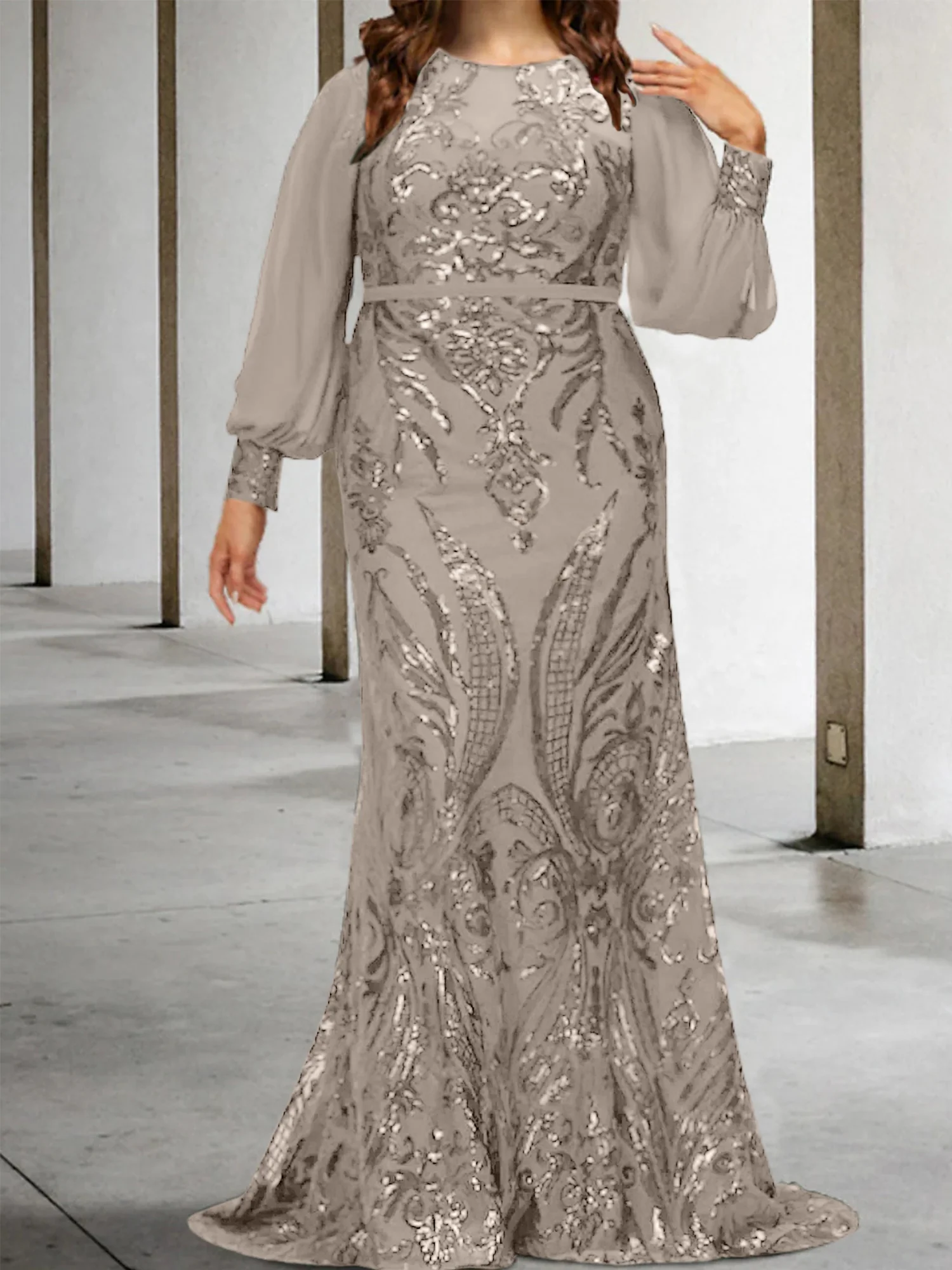 Sheath/Column Mother of the Bride Dresses with Sequins - Image 68
