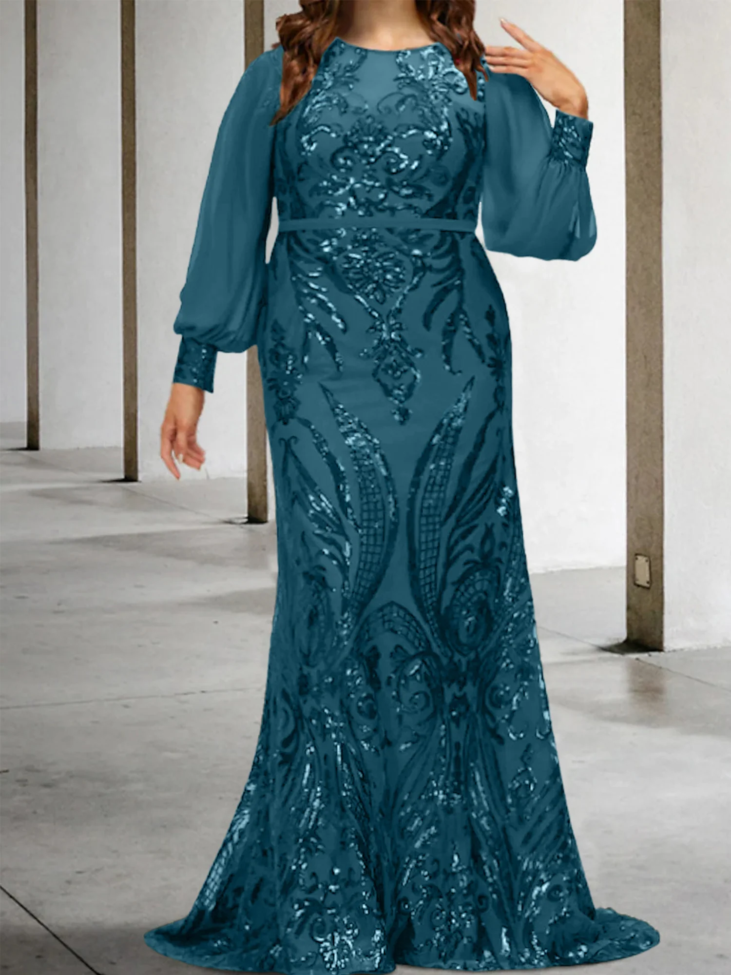 Sheath/Column Mother of the Bride Dresses with Sequins - Image 69
