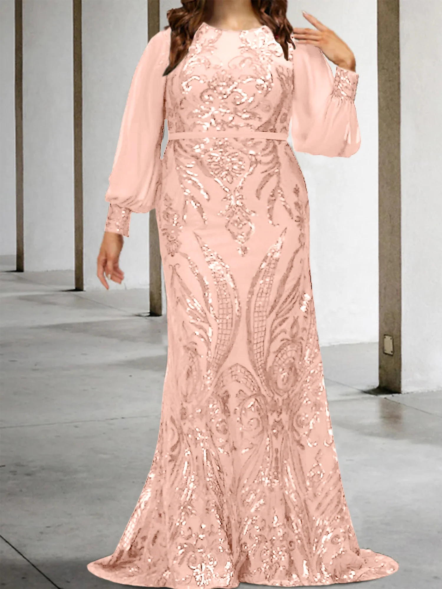 Sheath/Column Mother of the Bride Dresses with Sequins - Image 7