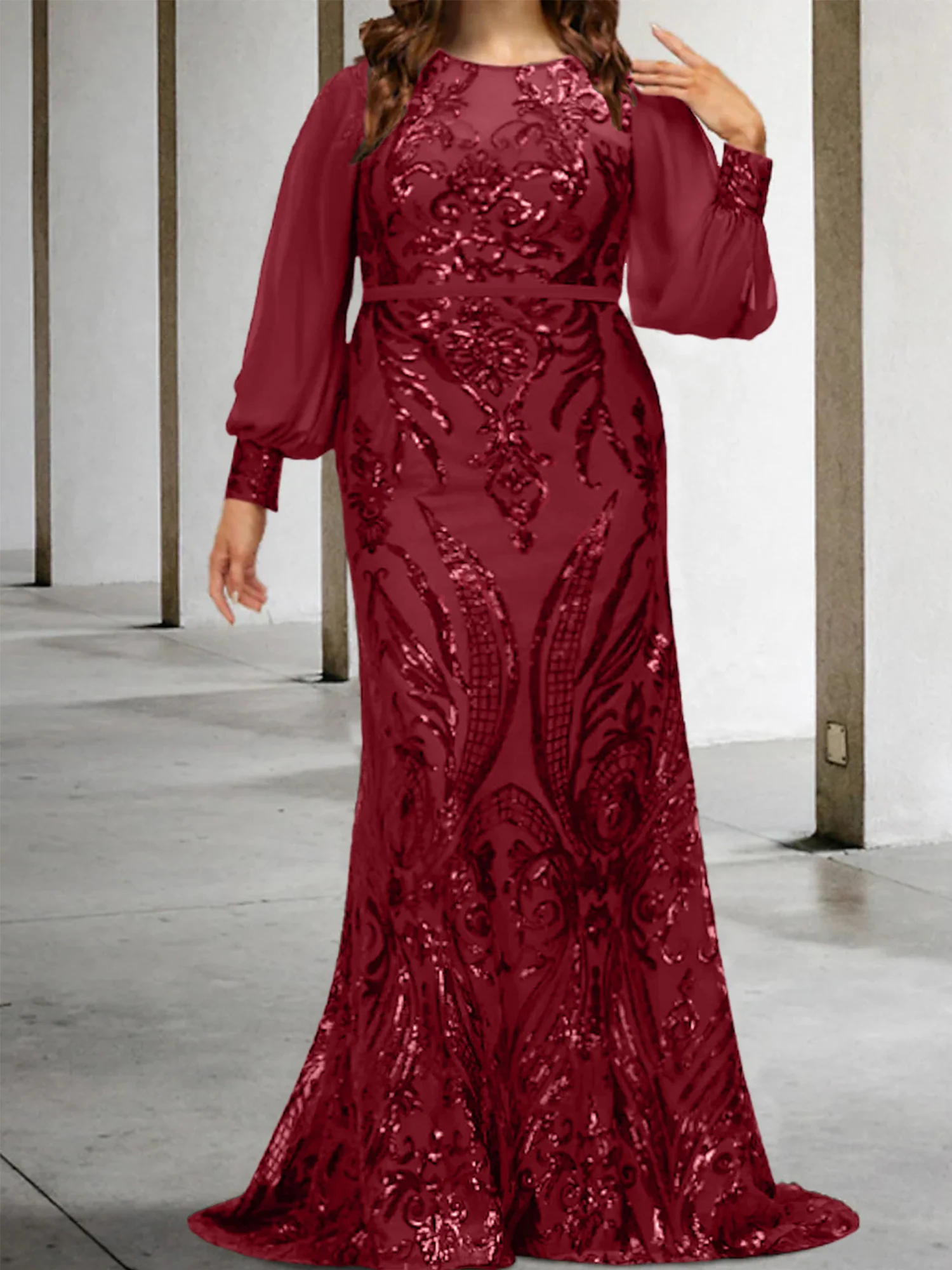 Sheath/Column Mother of the Bride Dresses with Sequins - Image 72