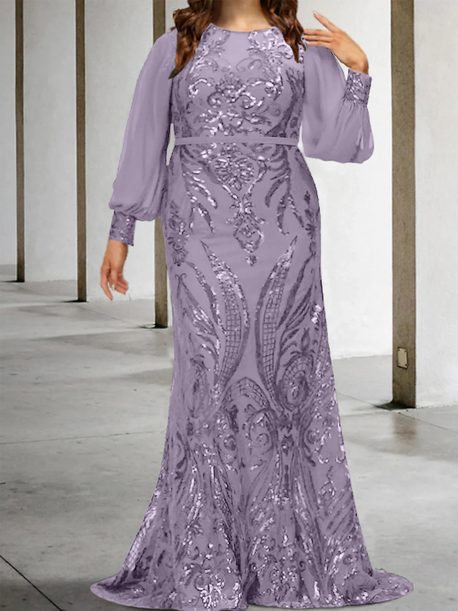 Sheath/Column Mother of the Bride Dresses with Sequins - Image 73