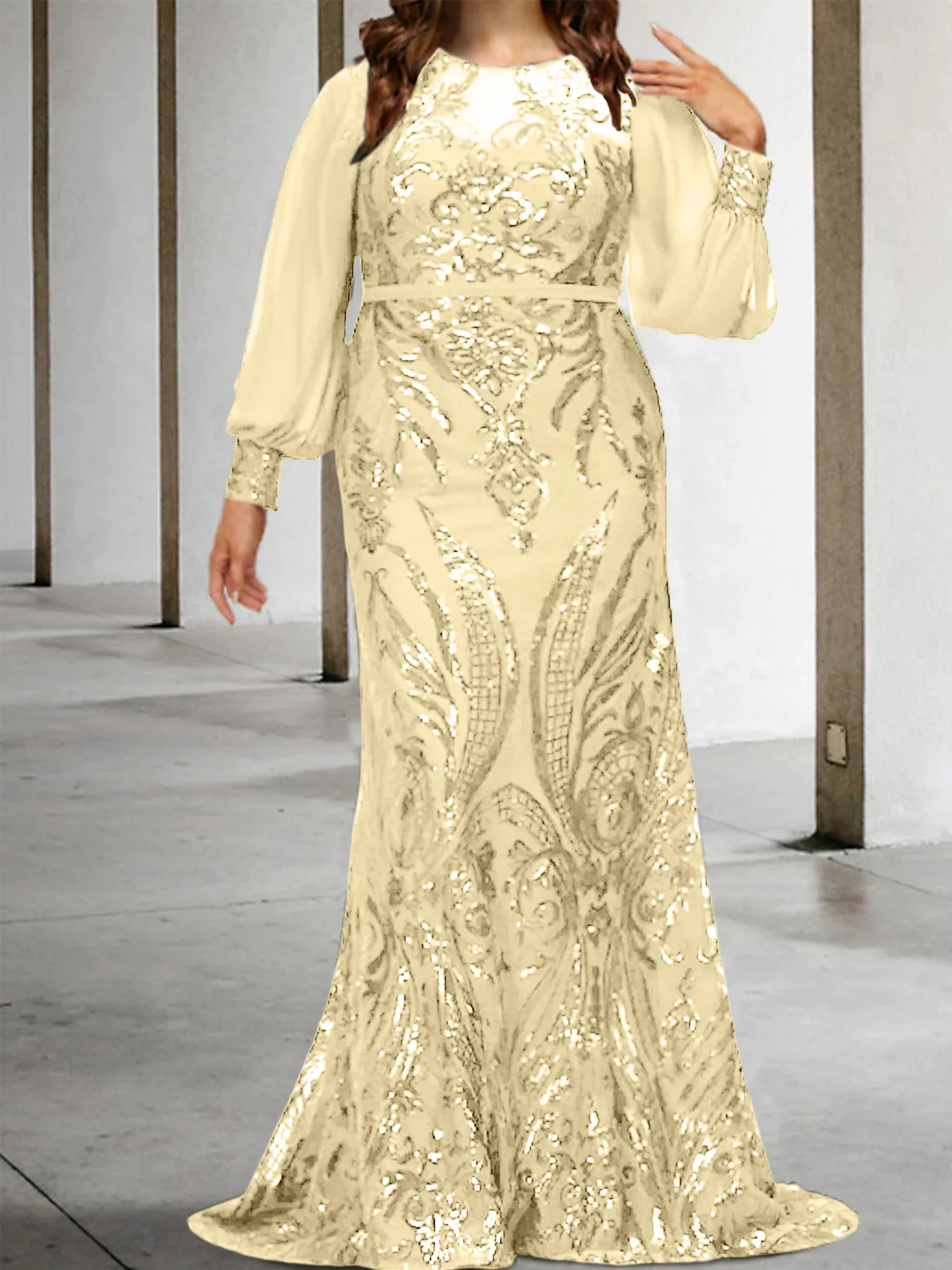 Sheath/Column Mother of the Bride Dresses with Sequins - Image 74