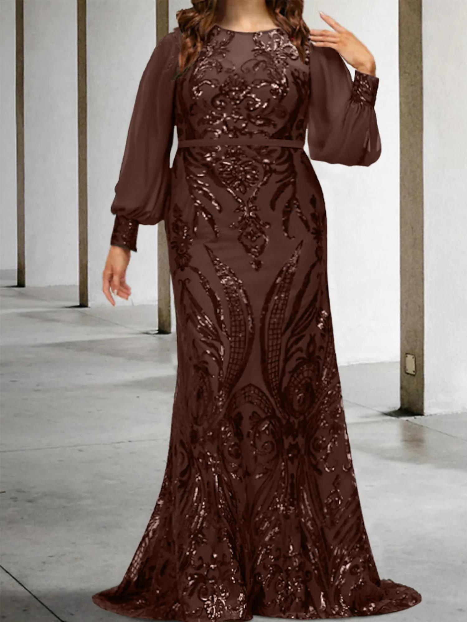 Sheath/Column Mother of the Bride Dresses with Sequins - Image 8