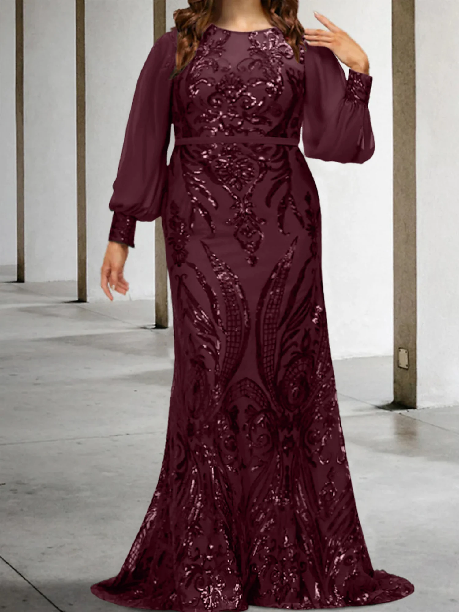 Sheath/Column Mother of the Bride Dresses with Sequins - Image 9