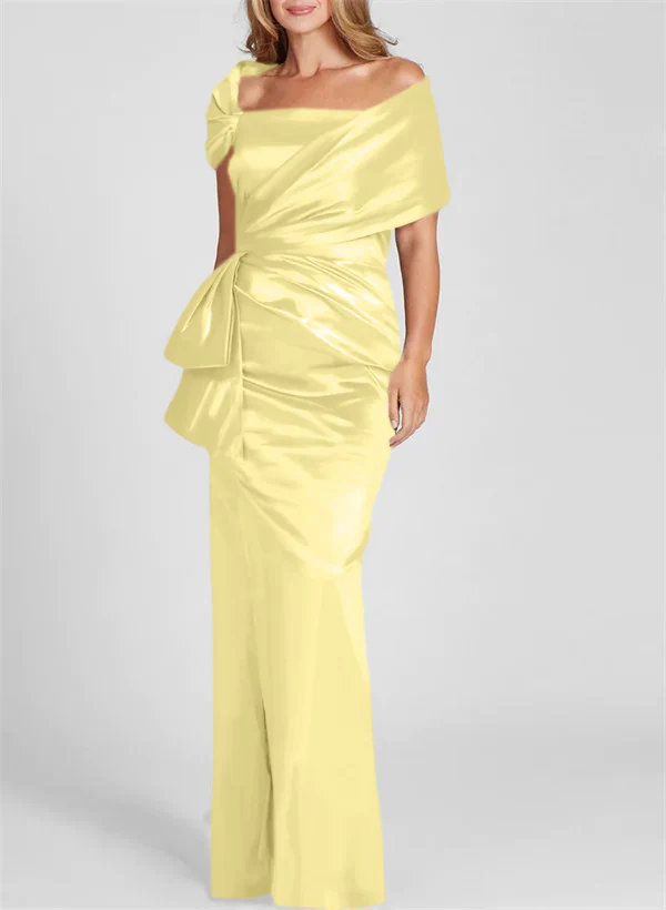 Sheath/Column Off-the-Shoulder Floor-Length Mother of the Bride Dresses - Image 59