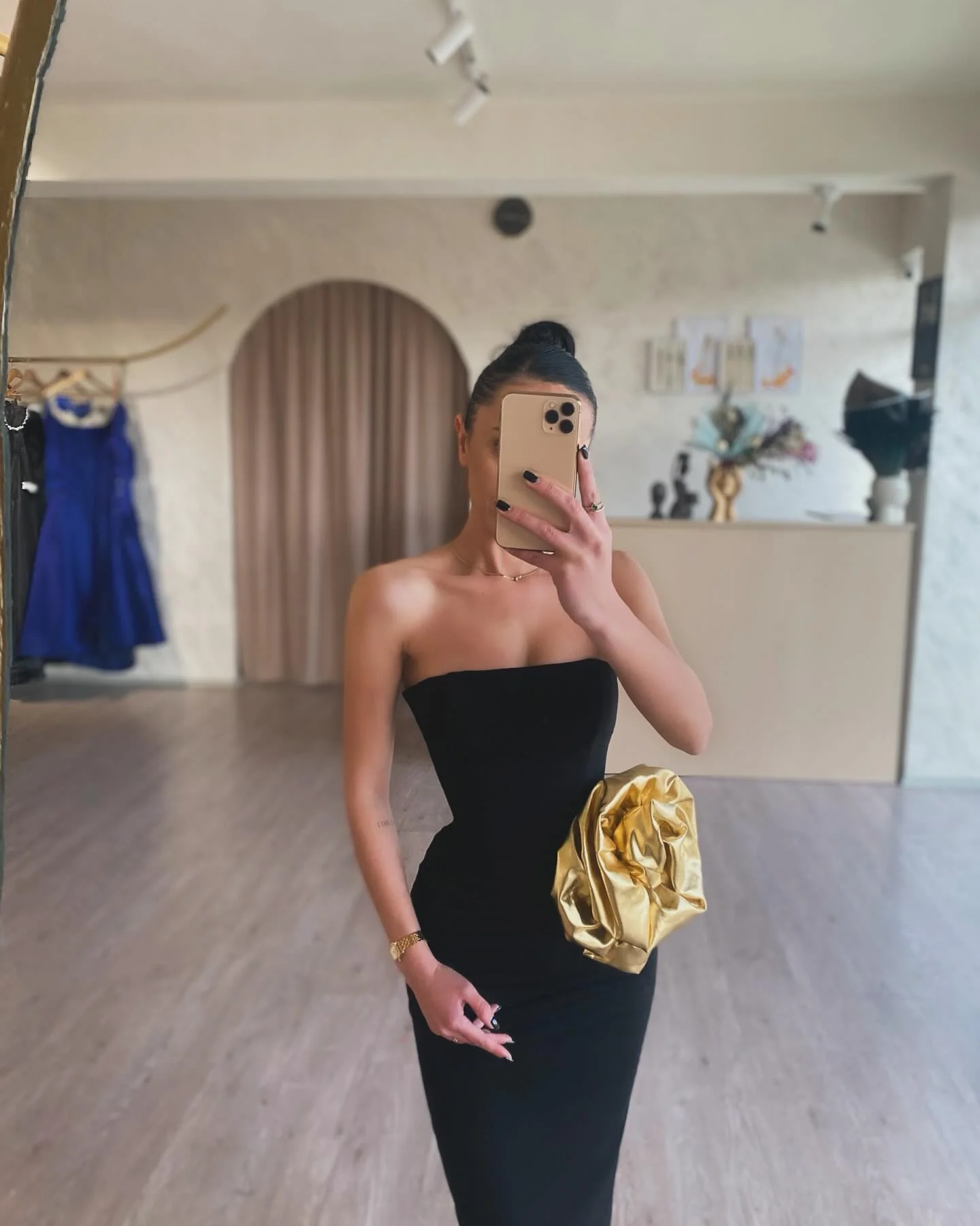 Sheath/Column Strapless Sleeveless Floor-Length Long Evening Dresses With Sash - Image 6