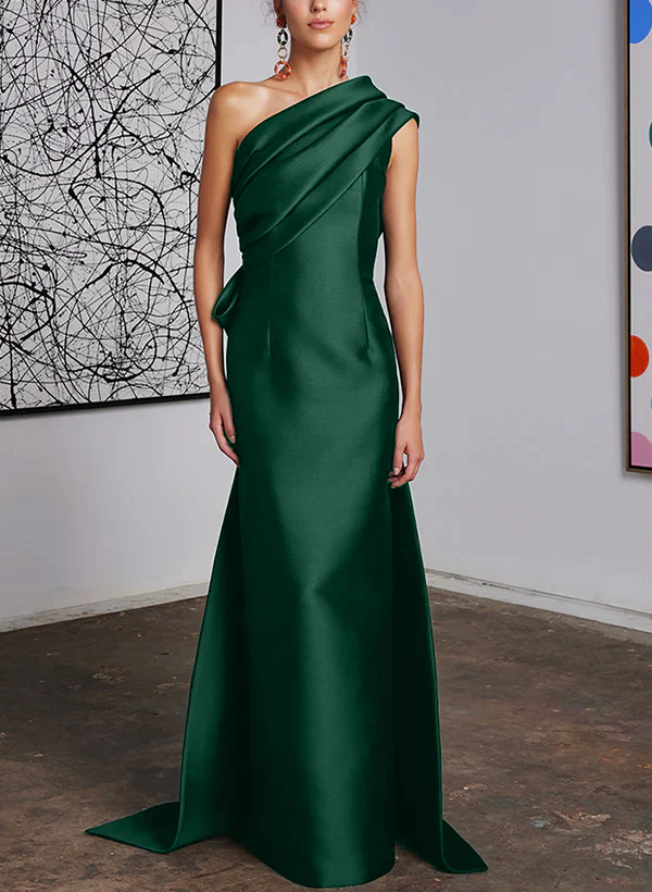 Sheath/Column One-Shoulder Mother of the Bride Dresses - Image 14