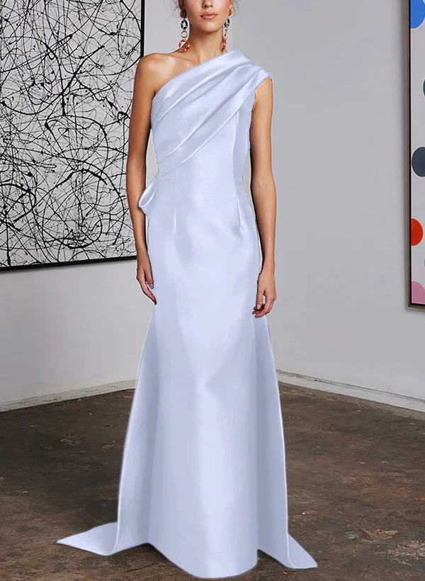 Sheath/Column One-Shoulder Mother of the Bride Dresses - Image 22