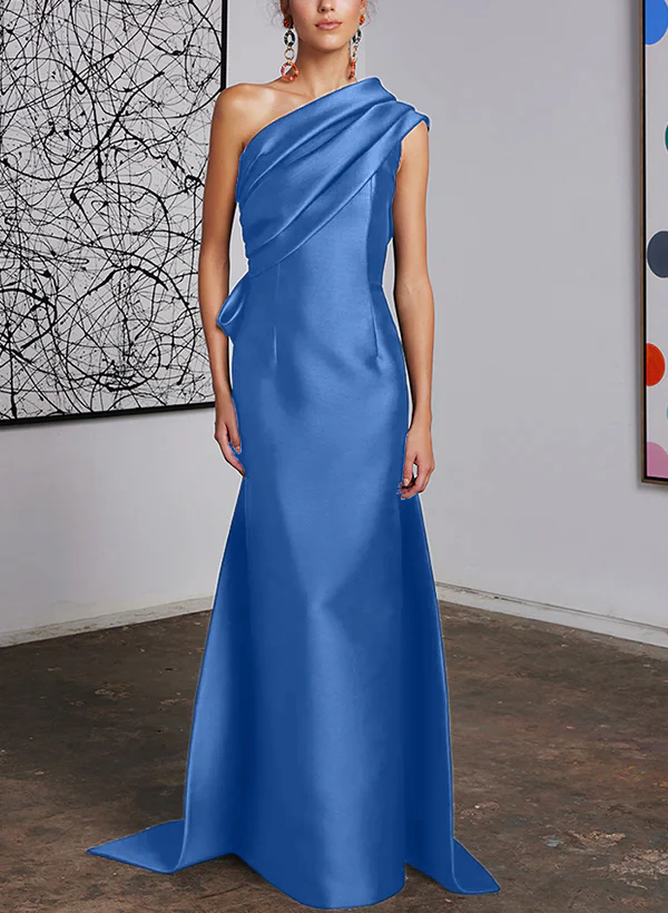 Sheath/Column One-Shoulder Mother of the Bride Dresses - Image 25