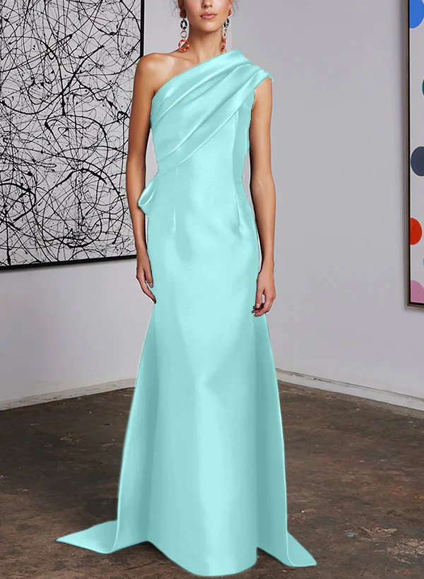 Sheath/Column One-Shoulder Mother of the Bride Dresses - Image 26
