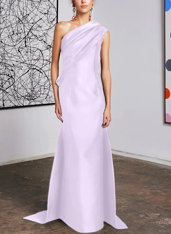 Sheath/Column One-Shoulder Mother of the Bride Dresses - Image 27