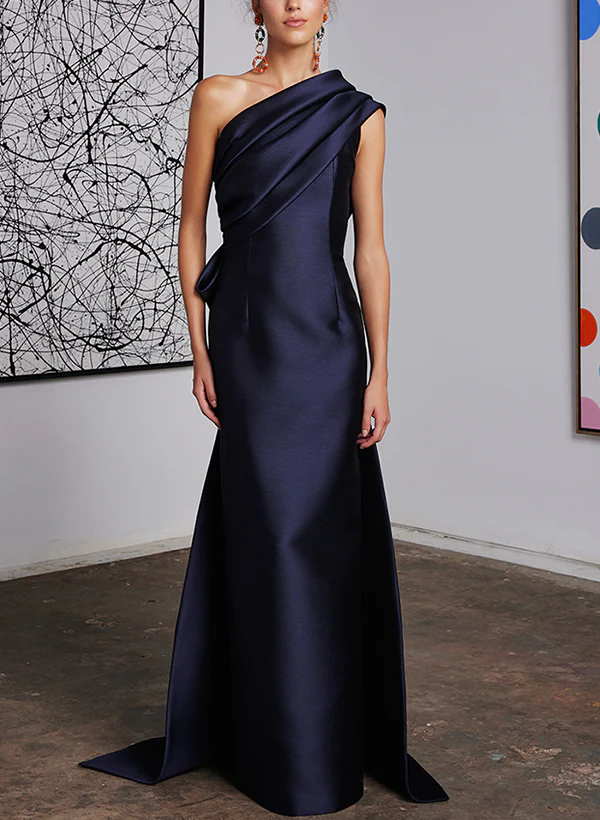 Sheath/Column One-Shoulder Mother of the Bride Dresses - Image 3