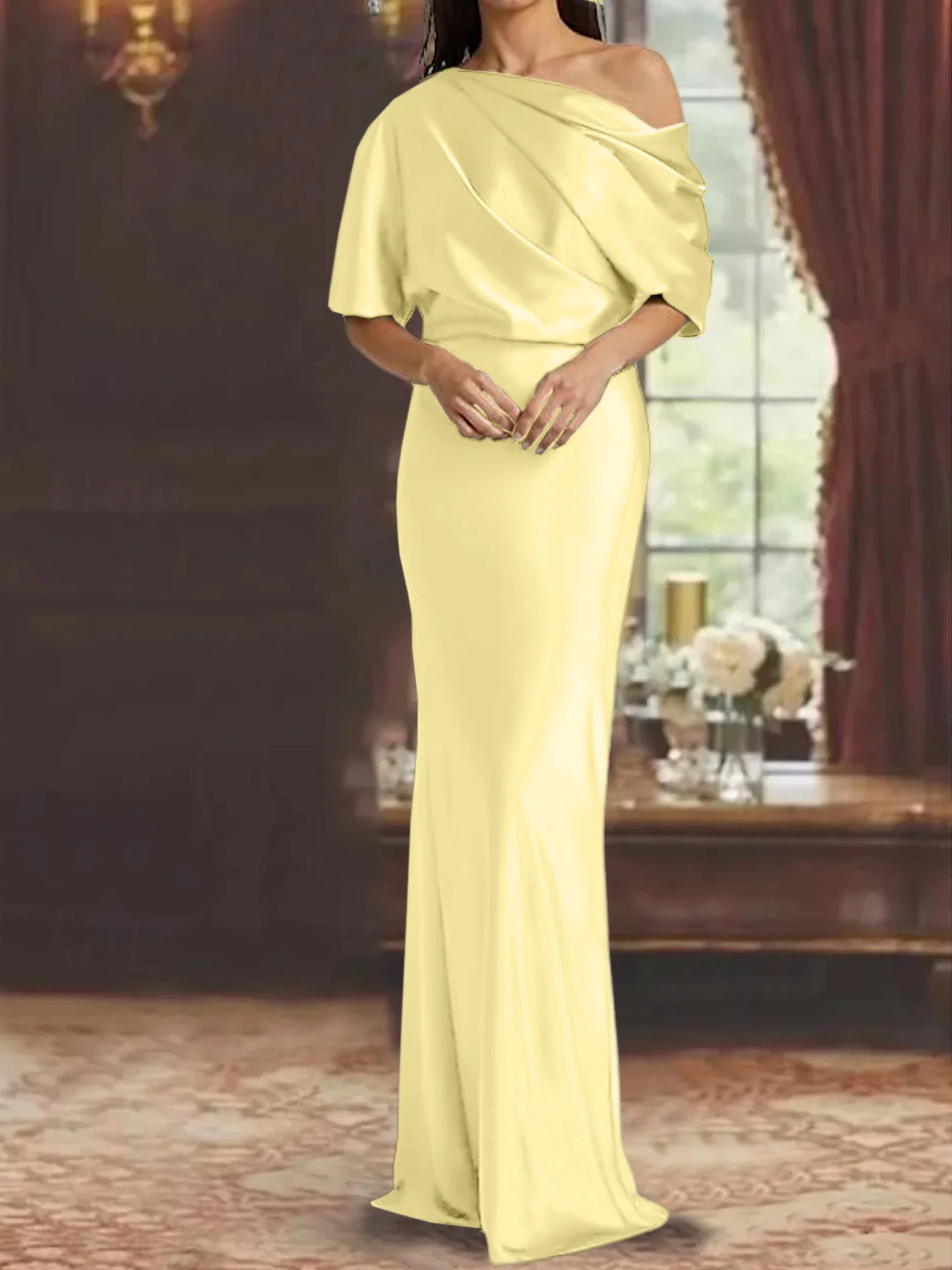 Sheath/Column One-Shoulder Mother of the Bride Dresses - Image 13