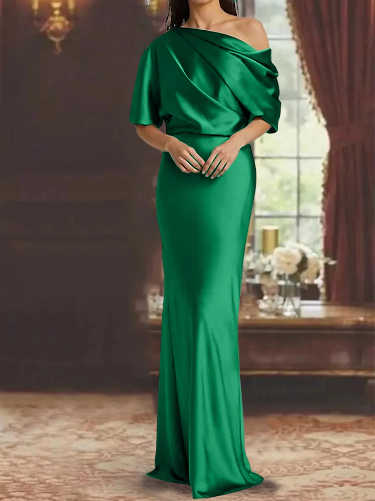Sheath/Column One-Shoulder Mother of the Bride Dresses - Image 22