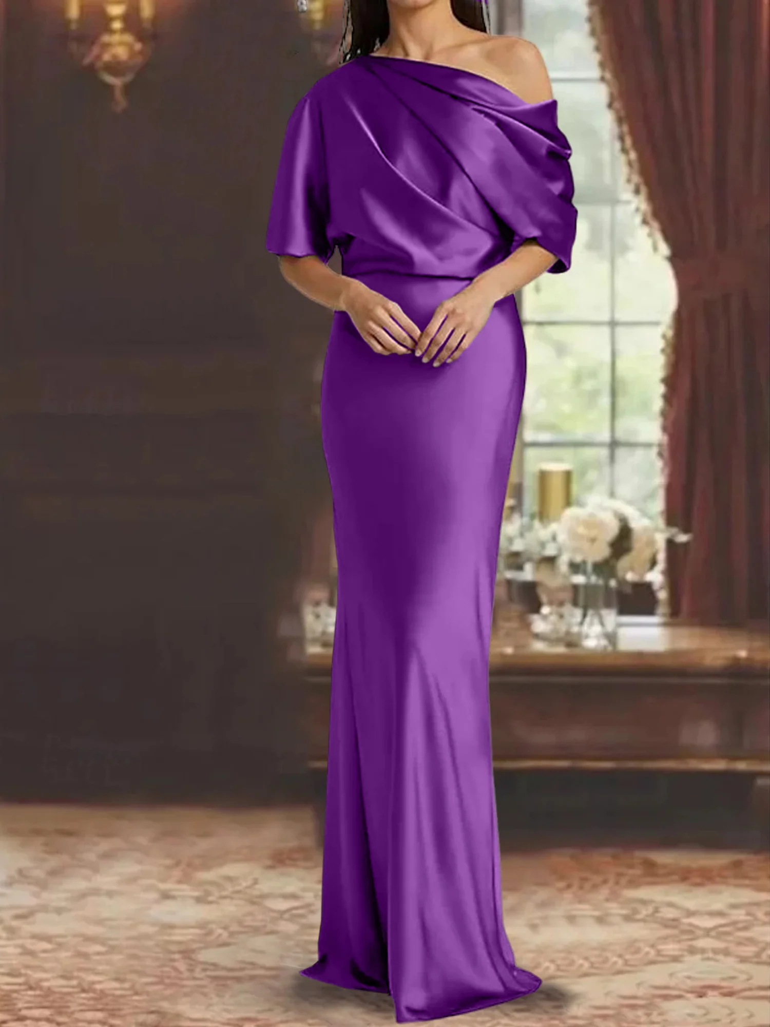 Sheath/Column One-Shoulder Mother of the Bride Dresses - Image 27
