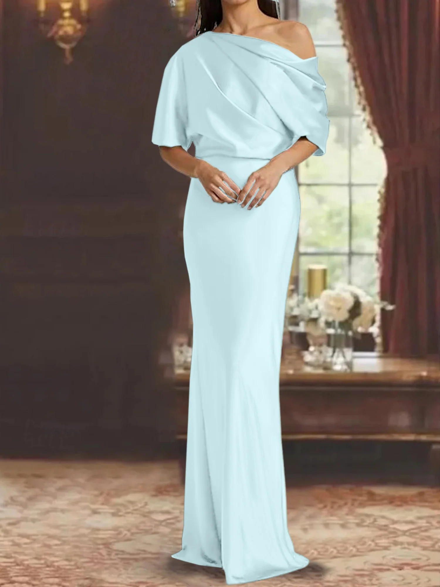 Sheath/Column One-Shoulder Mother of the Bride Dresses - Image 33