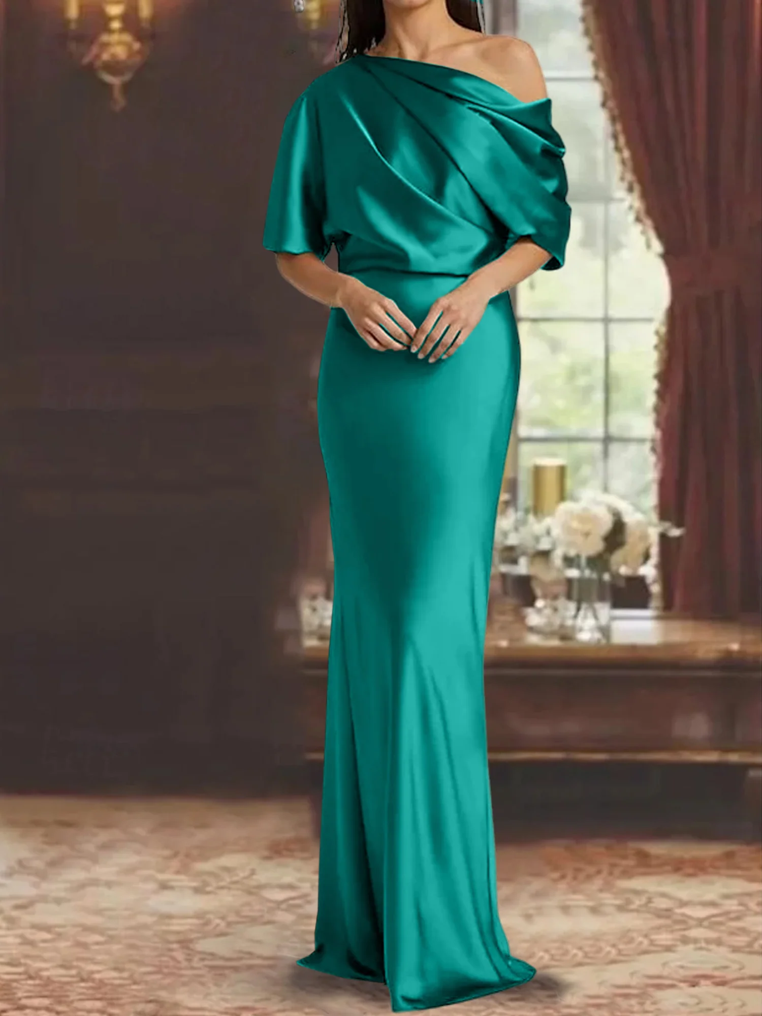 Sheath/Column One-Shoulder Mother of the Bride Dresses - Image 51