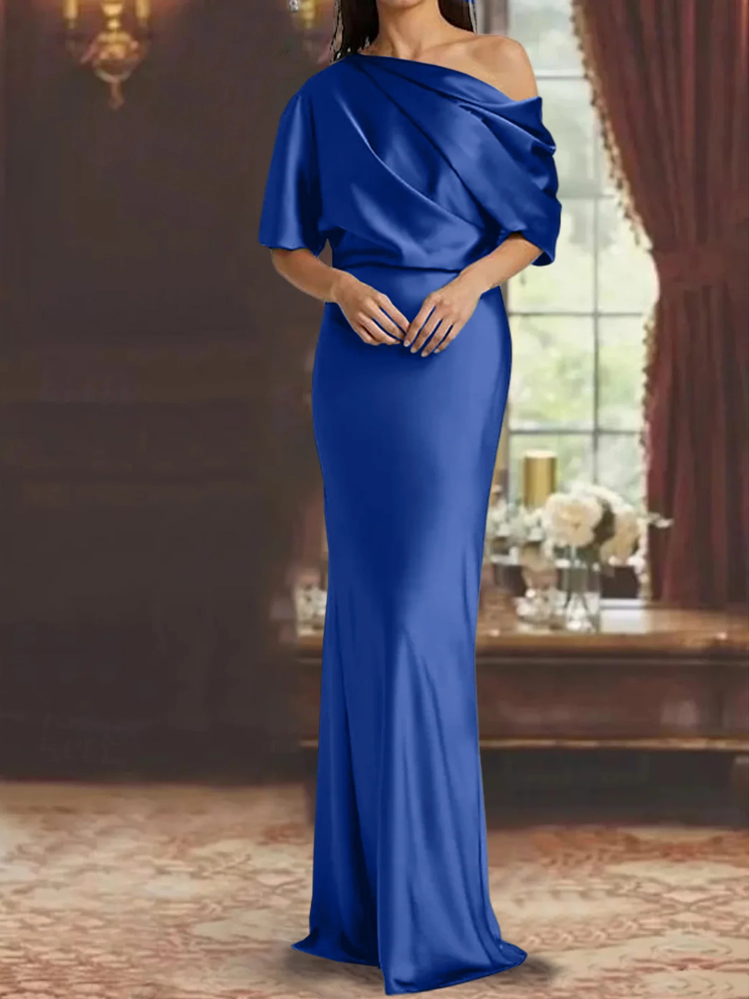 Sheath/Column One-Shoulder Mother of the Bride Dresses - Image 56