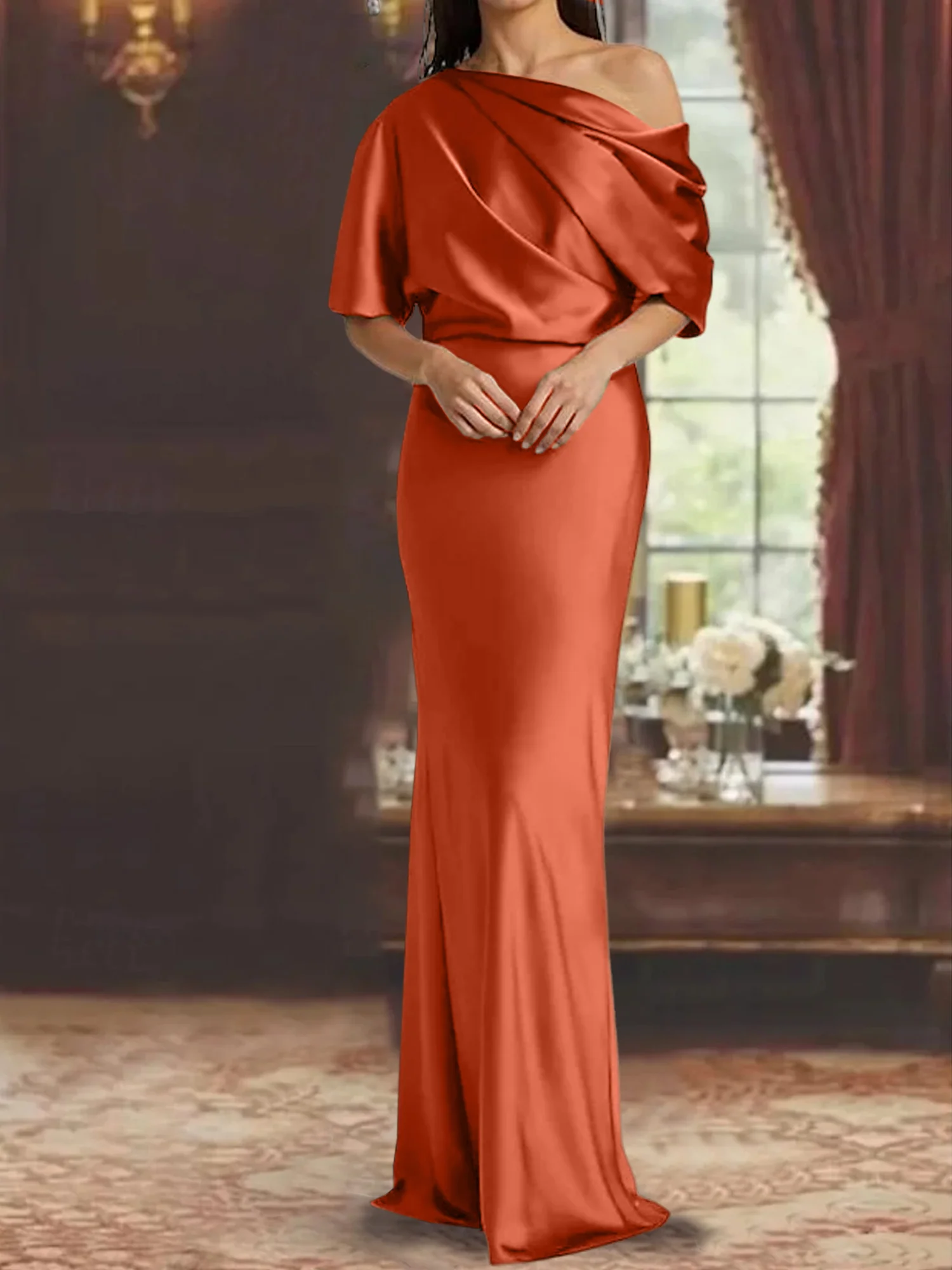 Sheath/Column One-Shoulder Mother of the Bride Dresses - Image 57