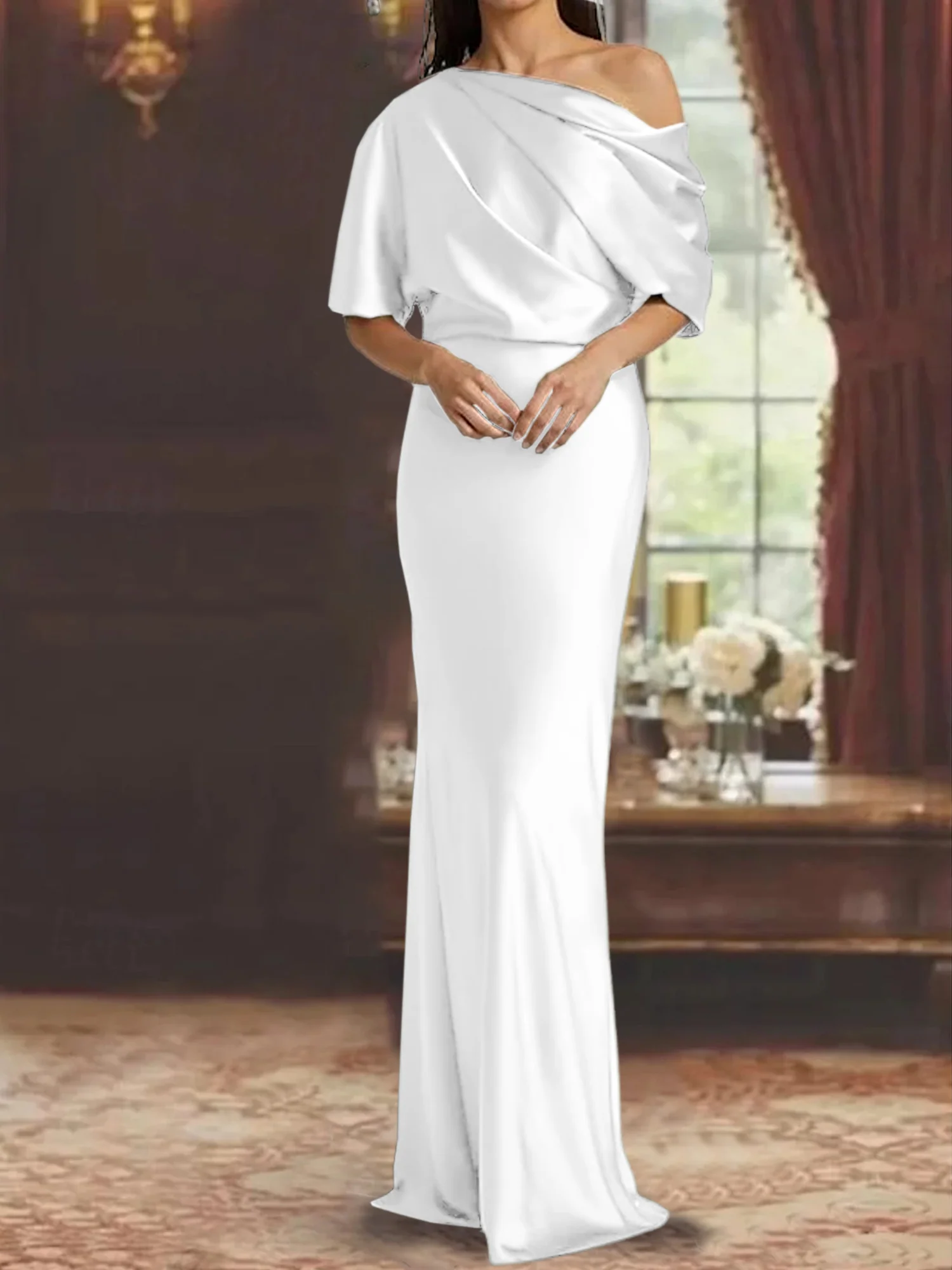 Sheath/Column One-Shoulder Mother of the Bride Dresses - Image 69