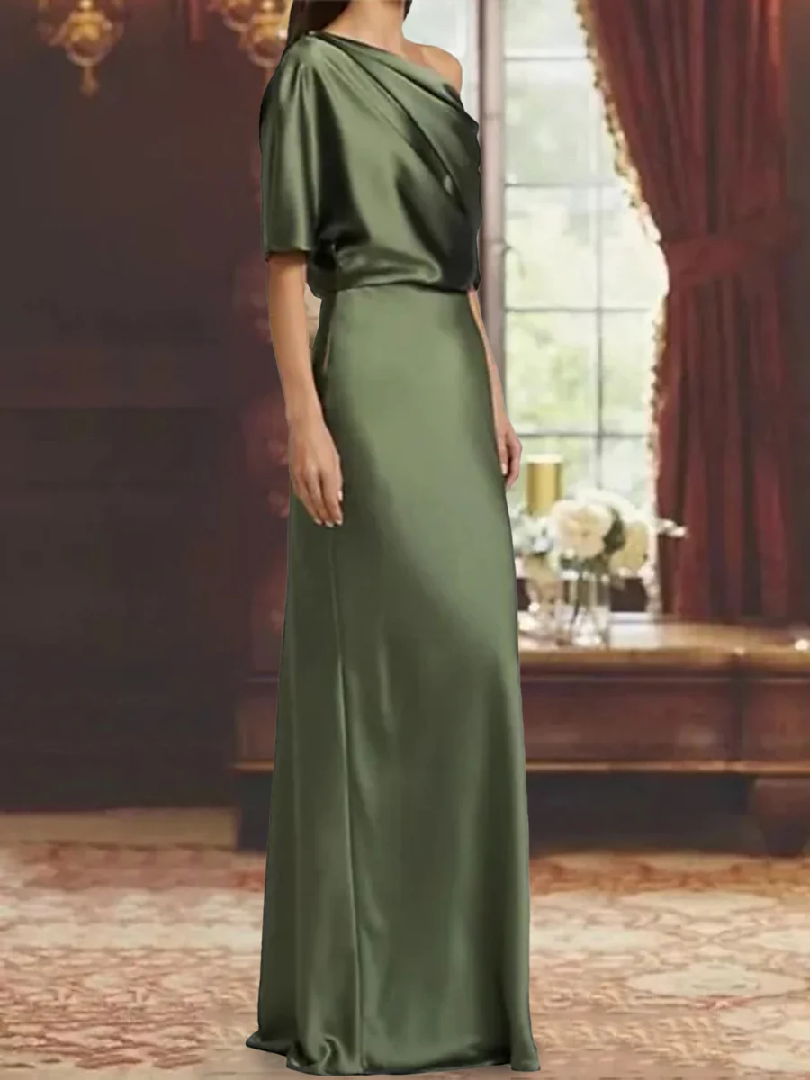 Sheath/Column One-Shoulder Mother of the Bride Dresses - Image 7