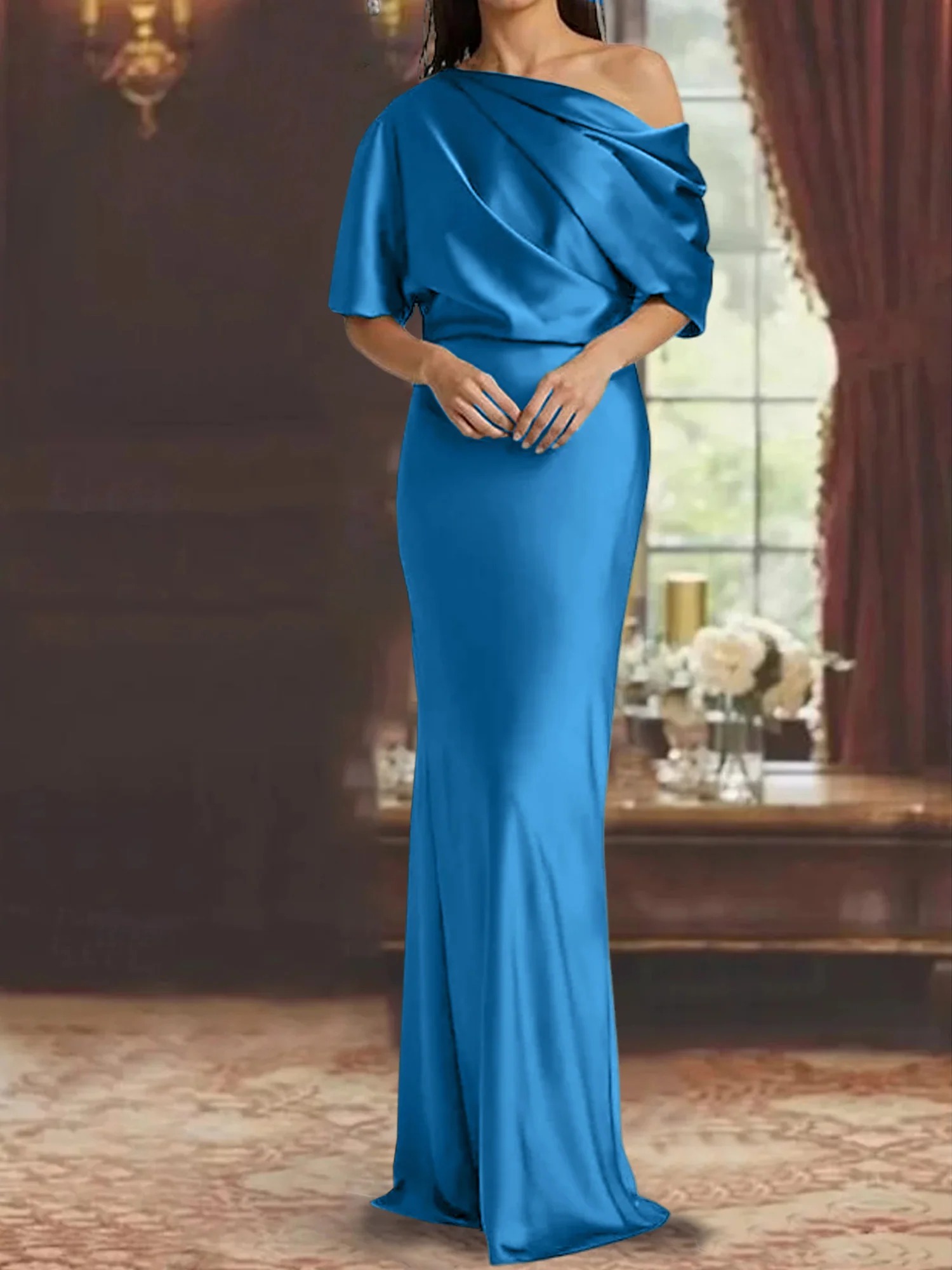 Sheath/Column One-Shoulder Mother of the Bride Dresses - Image 74