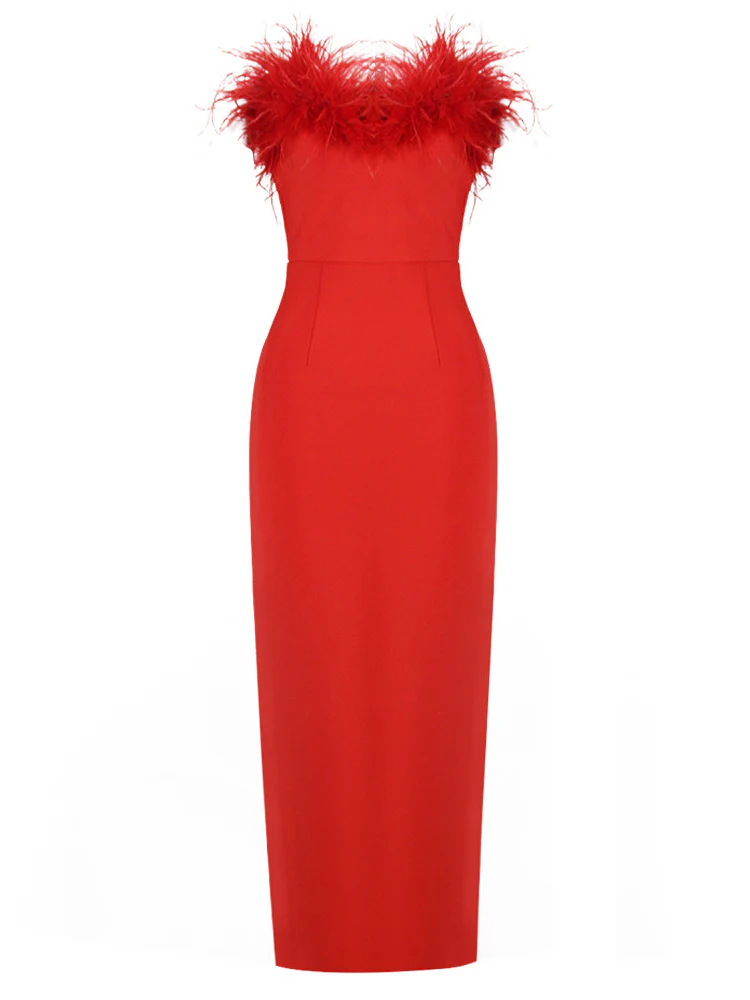 Sheath/Column Sleeveless One-Shoulder Ankle Length Wedding Guest Dresses - Image 4