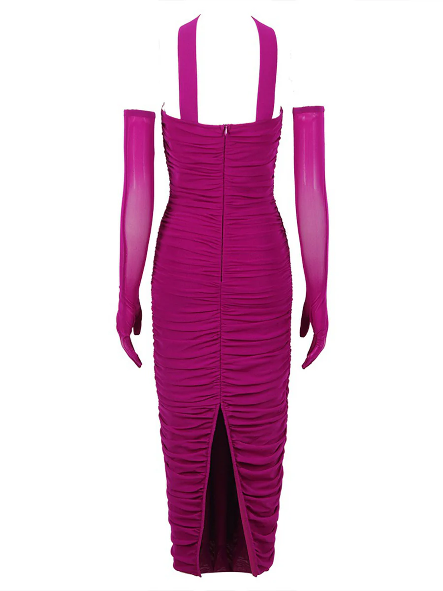 Sheath/Column Sweetheart Sleeveless Ruched Evening Dresses with Rhinestones - Image 17