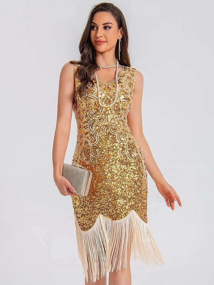 Sheath/Column V-Neck Sleeveless Short/Mini Vintage Costume Party Dresses - Image 3