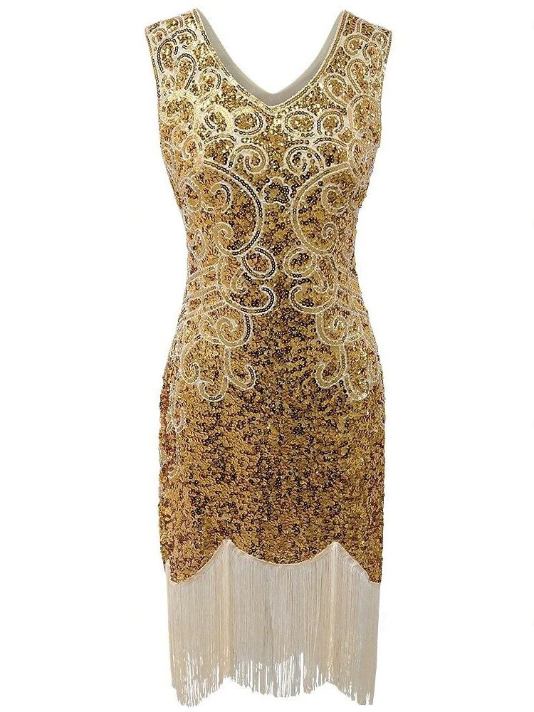Sheath/Column V-Neck Sleeveless Short/Mini Vintage Costume Party Dresses - Image 6
