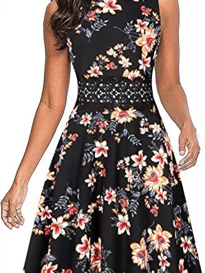Short/Mini Polyester Scoop Neck Sleeveless Printing Women's Vintage Dresses - Image 10