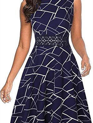 Short/Mini Polyester Scoop Neck Sleeveless Printing Women's Vintage Dresses - Image 12