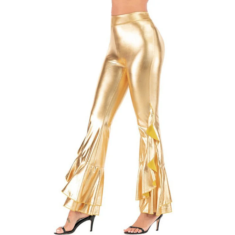 Solid Color Hip Pop Bell Bottom Pants - Image 2