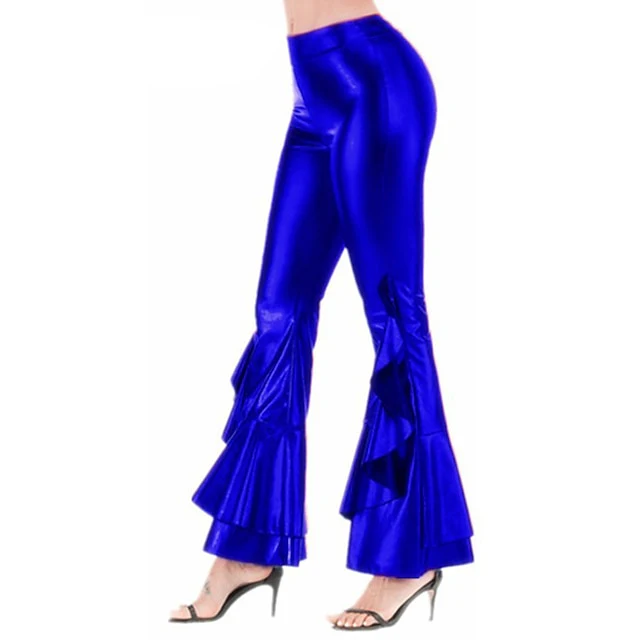 Solid Color Hip Pop Bell Bottom Pants - Image 8