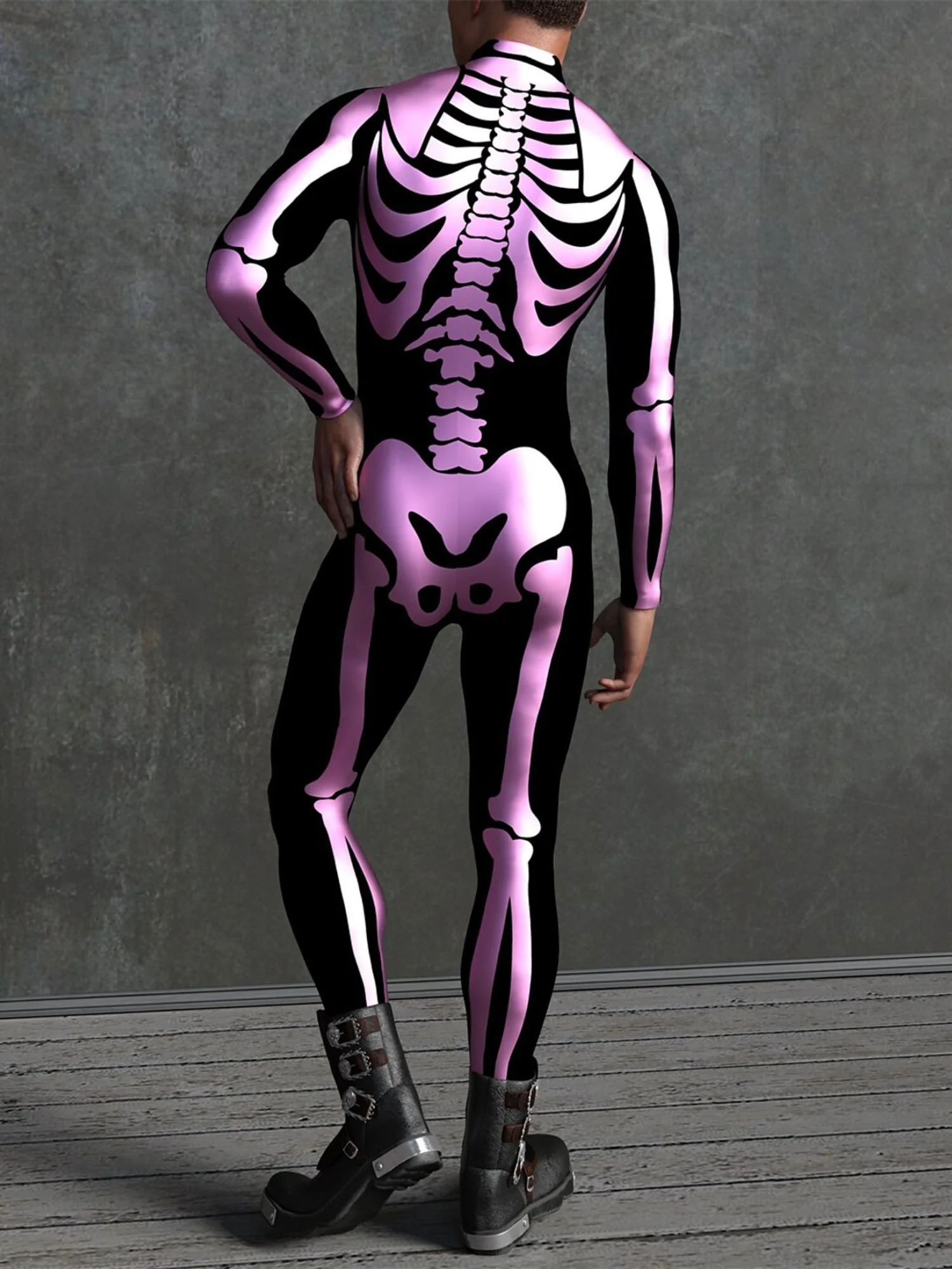 Dark Adults' Skull One Piece Full Body Catsuit Halloween Scary Cosplay Costume - Image 13