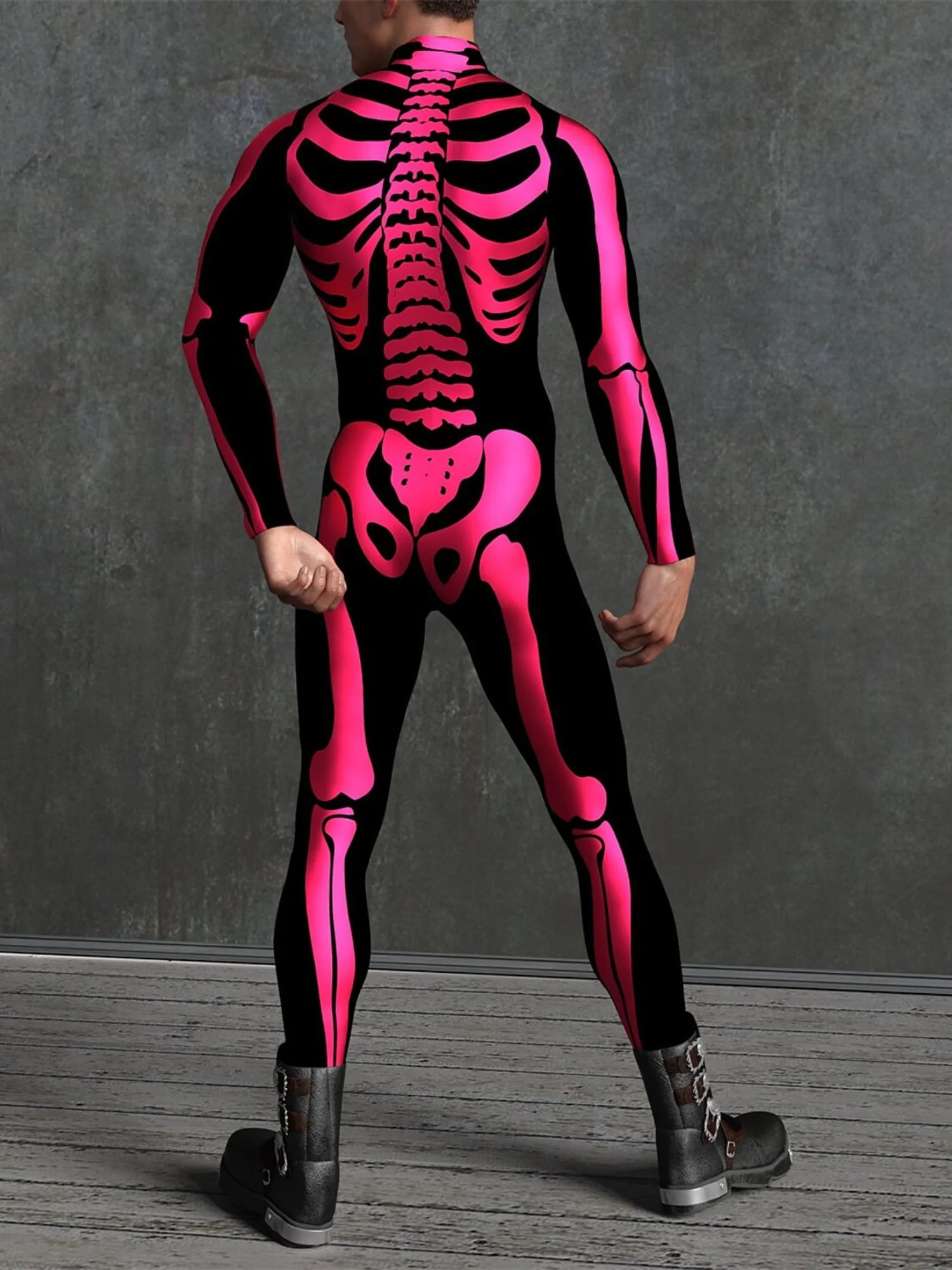 Dark Adults' Skull One Piece Full Body Catsuit Halloween Scary Cosplay Costume - Image 5