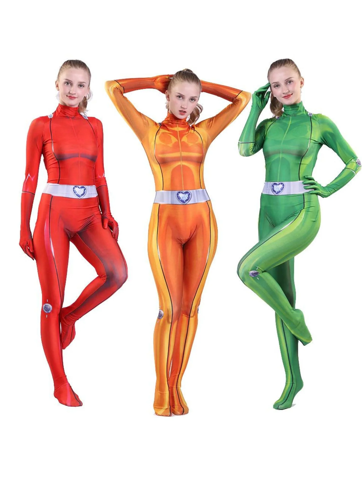 Solid Colored Fashionable Printed Bodysuit Cosplay Masquerade Costume - Image 16