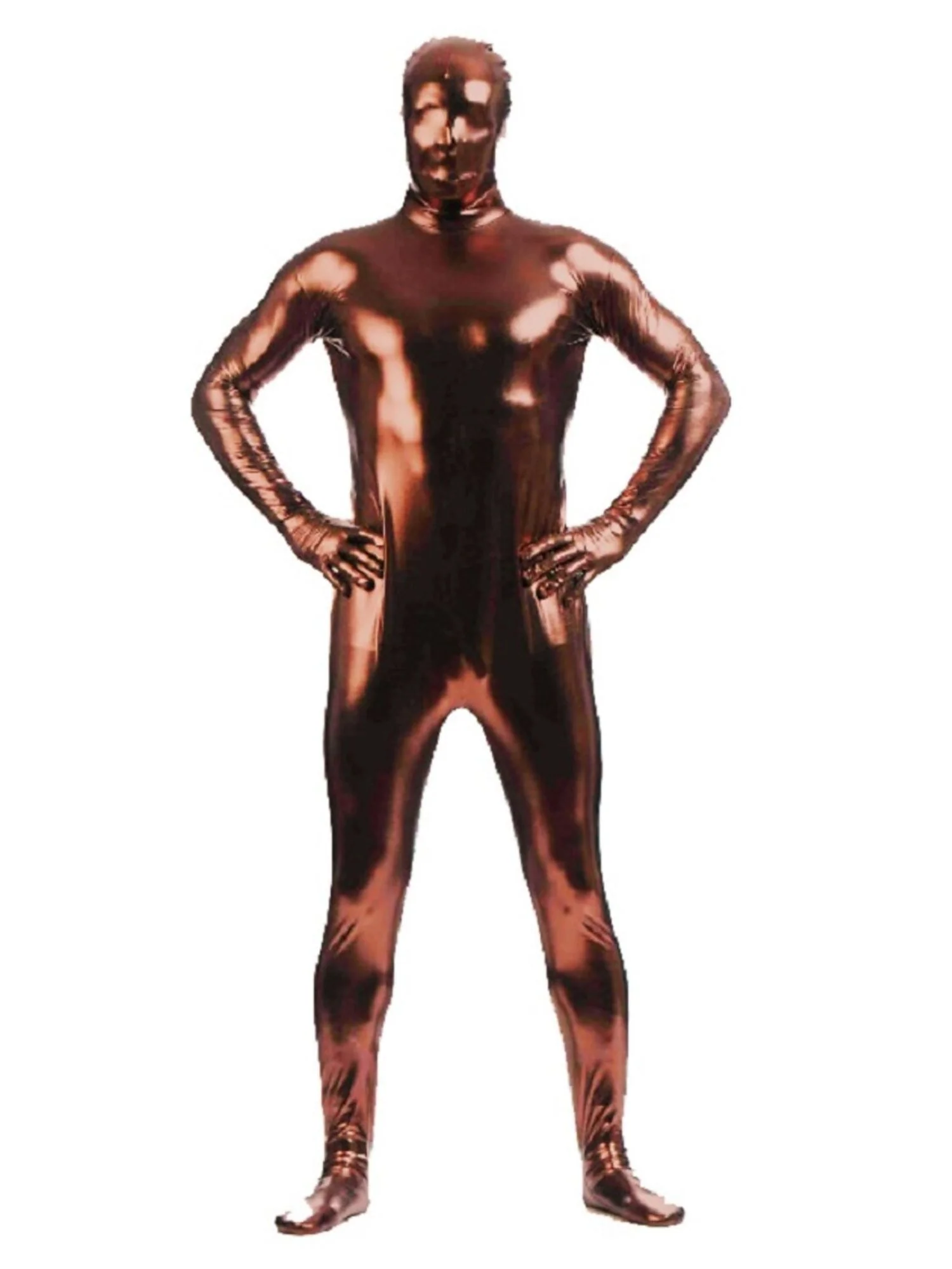 Solid Colored Sexy Latex Sparkling Bodysuit Halloween Funny High Elastic Costume - Image 10