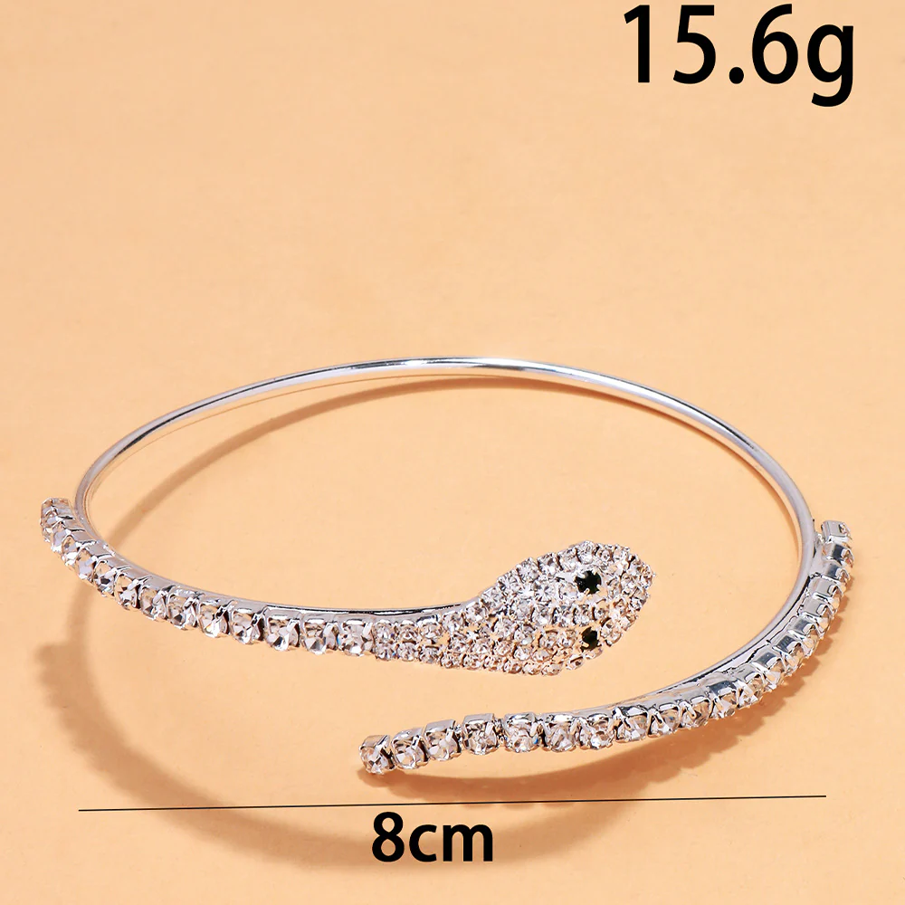 Sparkling Trend Snake Rhinestone Animal Bracelet - Image 5