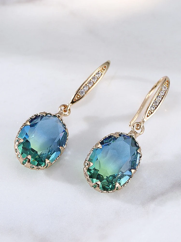 Stud Drop Earrings For Women's Wedding Work Daily Simple Luxury Earrings - Image 2