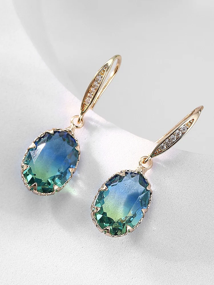Stud Drop Earrings For Women's Wedding Work Daily Simple Luxury Earrings - Image 4