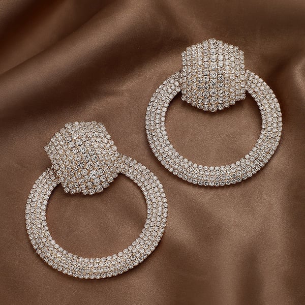 Stylish Rhinestone Stud Earrings - Image 3