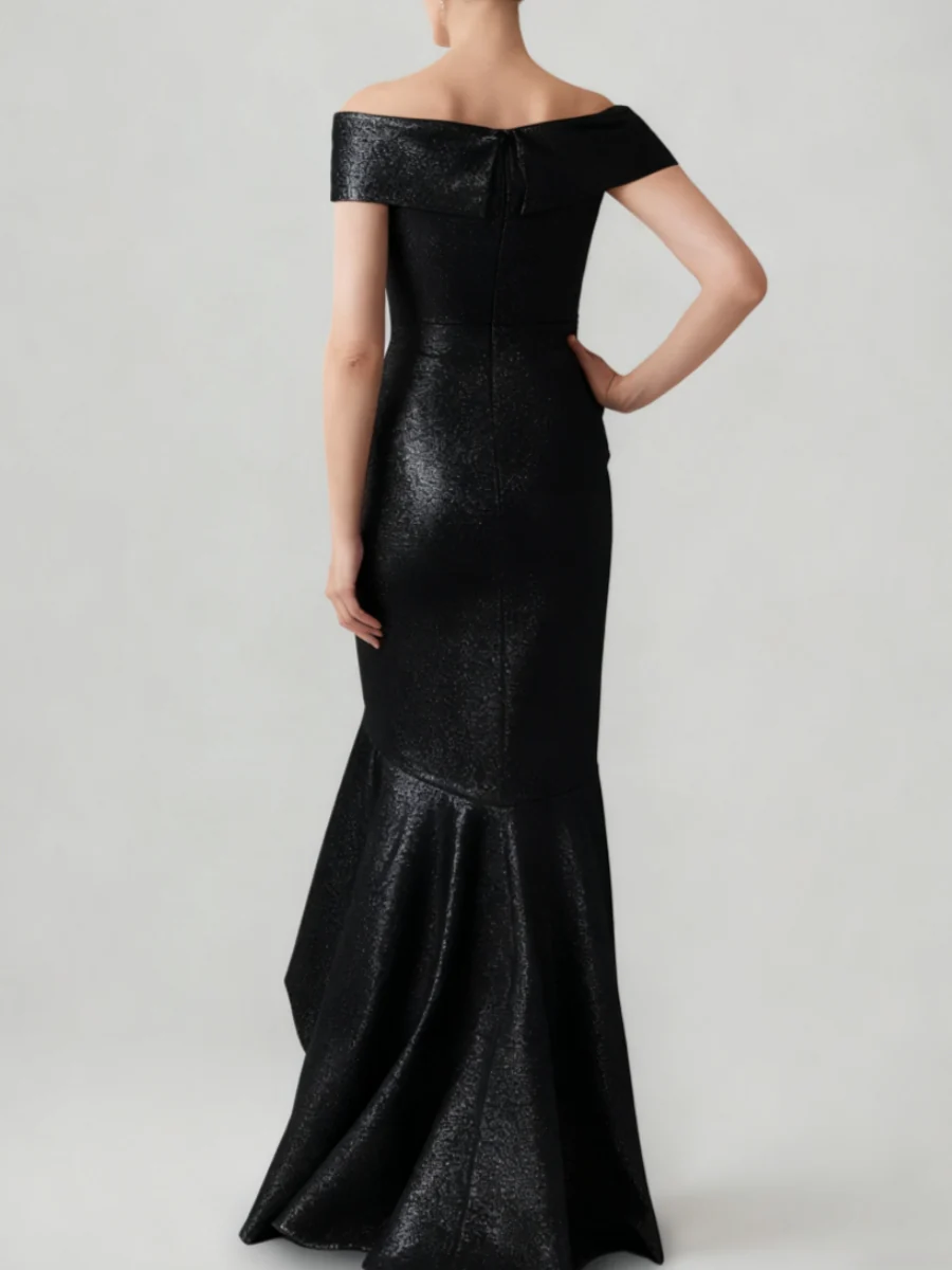 Trumpet/Mermaid Off-the-Shoulder Evening Dresses Ruffles Metallic Thread Party Dresses - Image 2