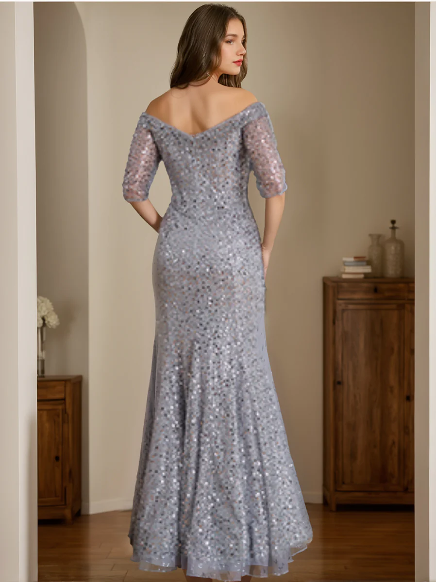Trumpet/Mermaid Off-the-Shoulder Half Sleeves Mother Of The Bride & Groom Dresses - Image 2