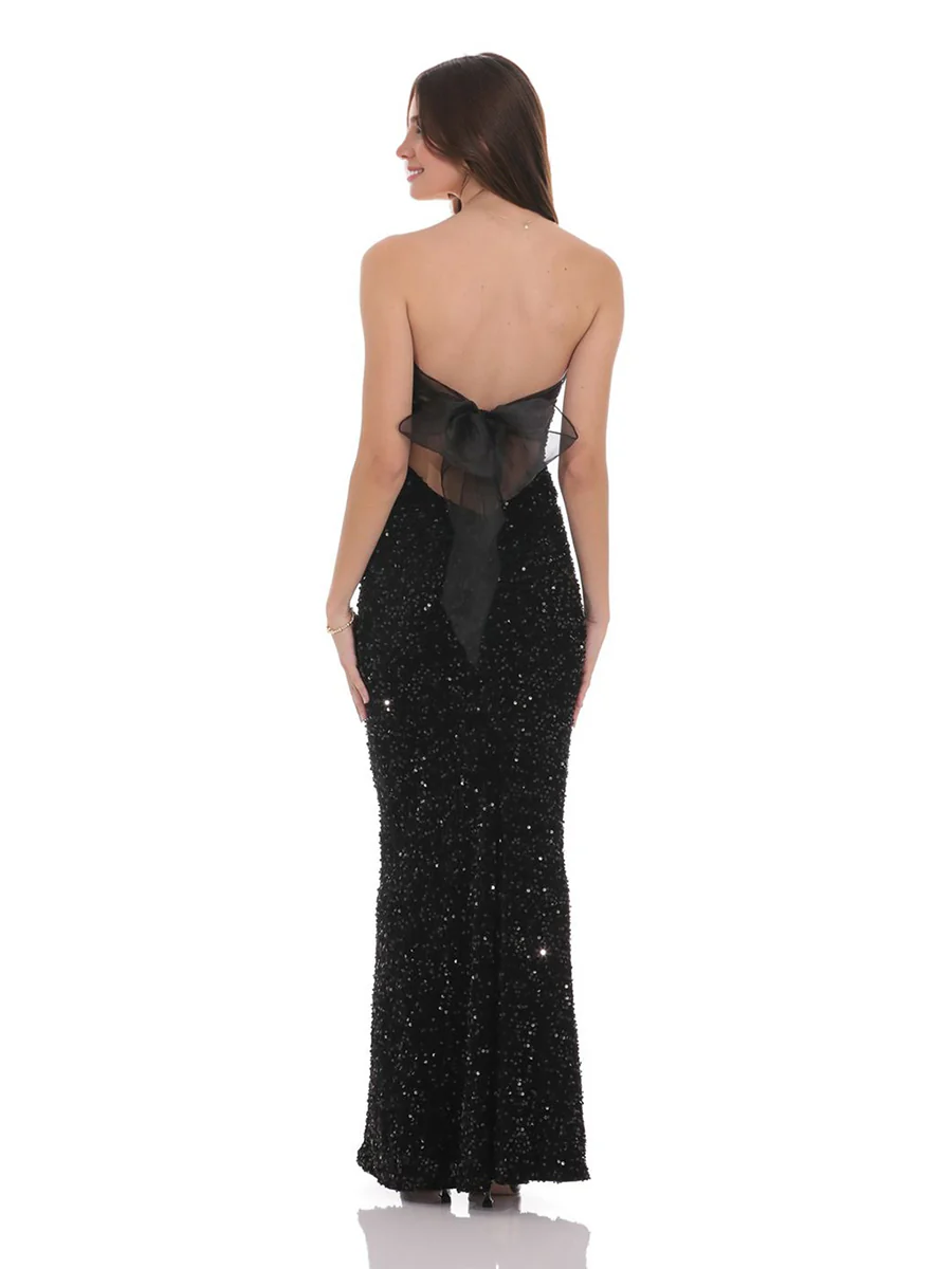 Trumpet/Mermaid Strapless Sleeveless Elegant Evening Dresses with Sequins - Image 2