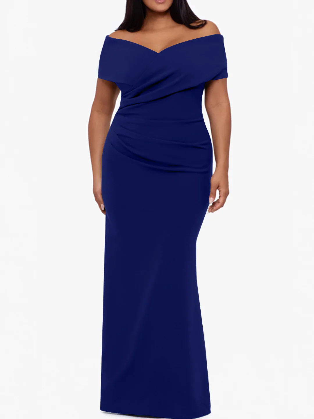 Trumpet/Mermaid Off-the-Shoulder Sleeveless Floor-Length Plus Size Mother Of The Bride Dresses - Image 30
