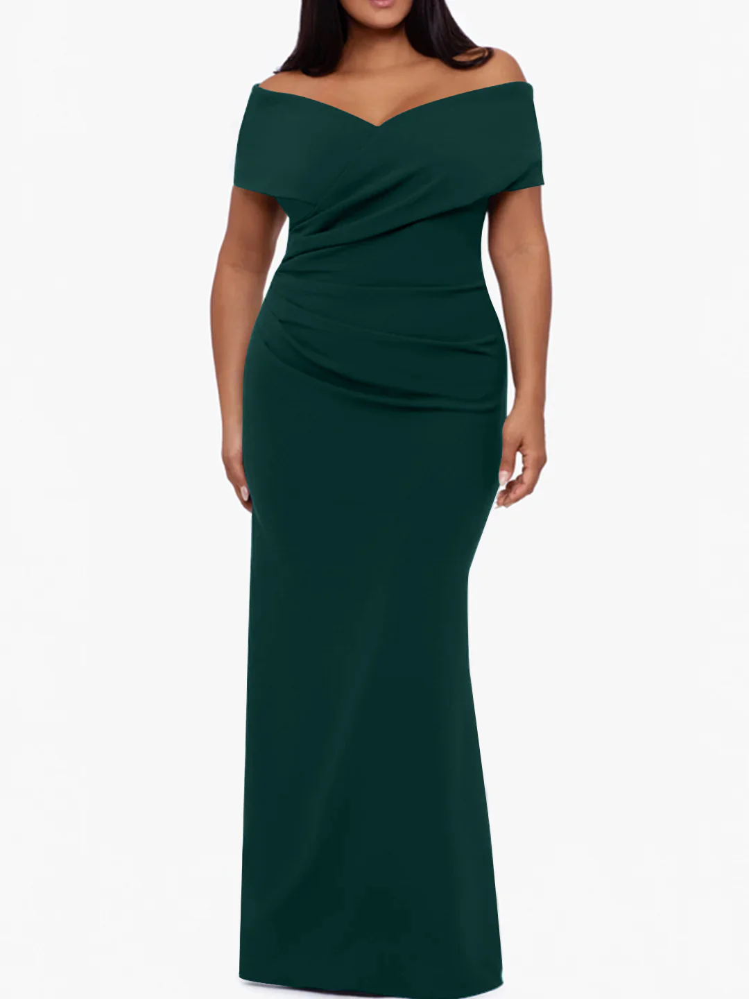 Trumpet/Mermaid Off-the-Shoulder Sleeveless Floor-Length Plus Size Mother Of The Bride Dresses - Image 39